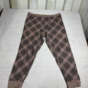 Pink‎ Victoria's Secret Womens Legging Brown Checked Print All Day Comfy 2XL